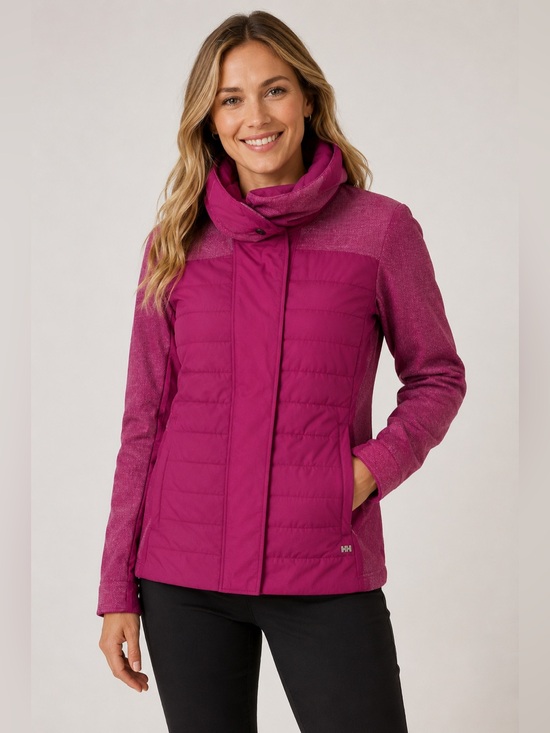 Helly Hansen Jackets & Blazers - Helly Hansen PrimaLoft Hybrid Jacket Women’s Large Pink Quilted Herringbone